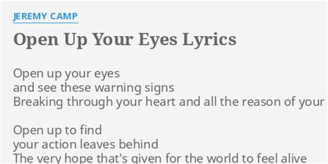 open up your eyes lyrics|open up our eyes.